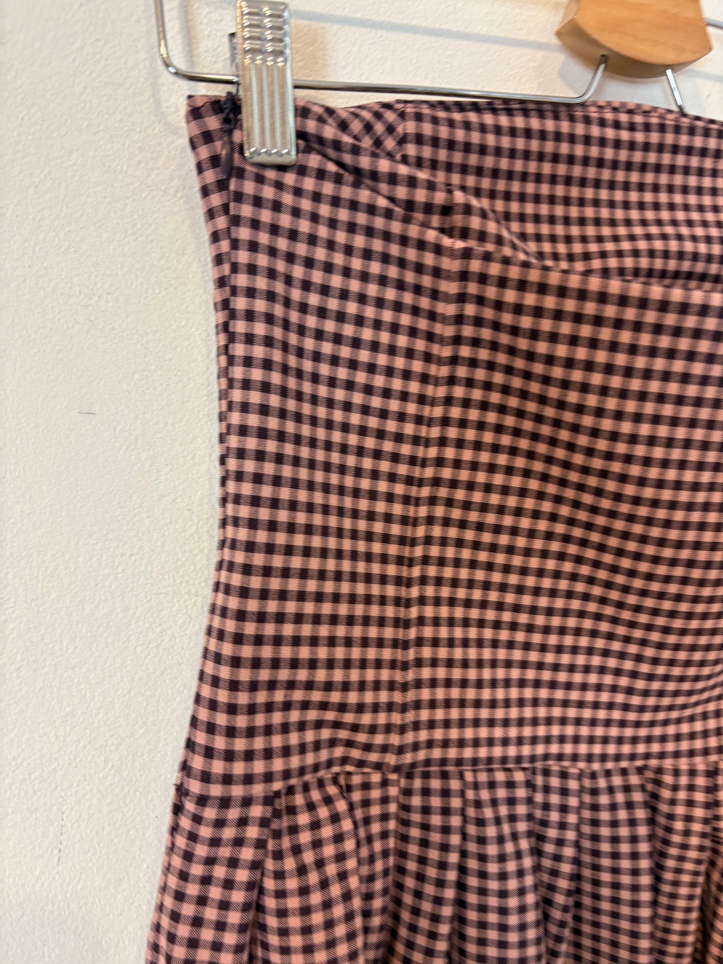 ZARA. Vestido largo cuadros palabra de honor