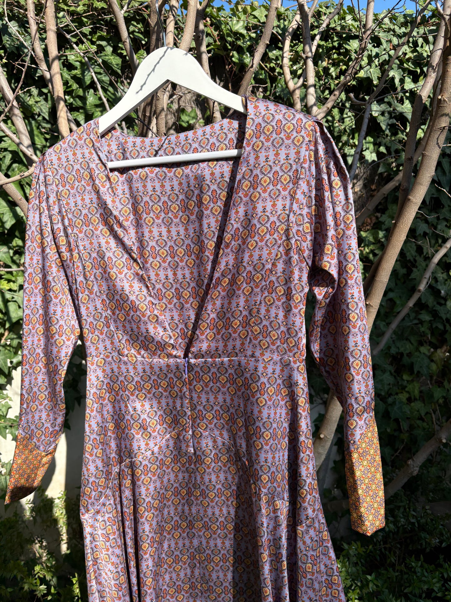 HIMBA. Vestido largo estampado abertura