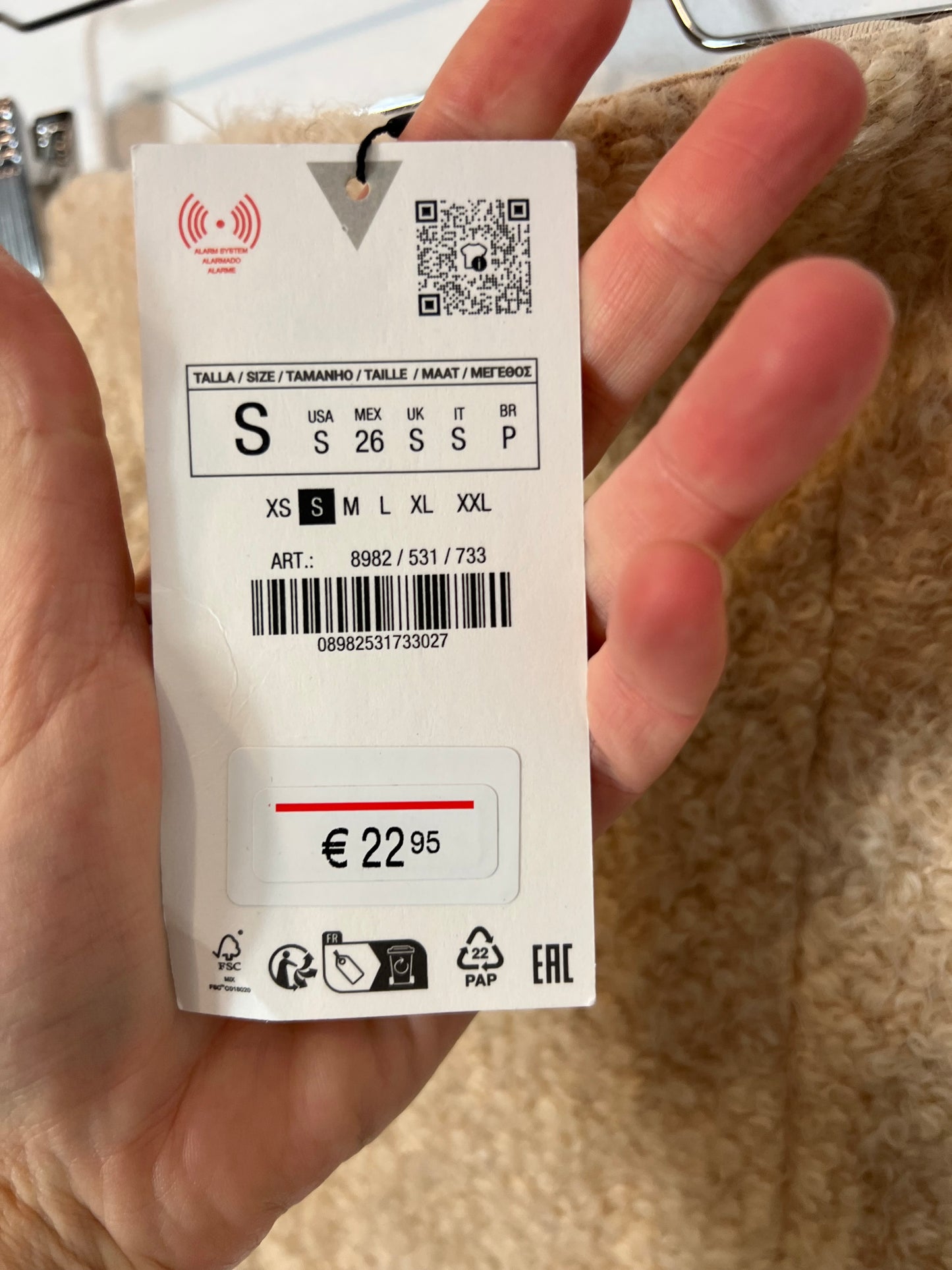 ZARA. Top palabra de honor textura. T S