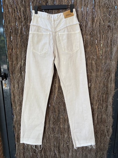 ISABEL MARANT. Denim beige recto abotonado