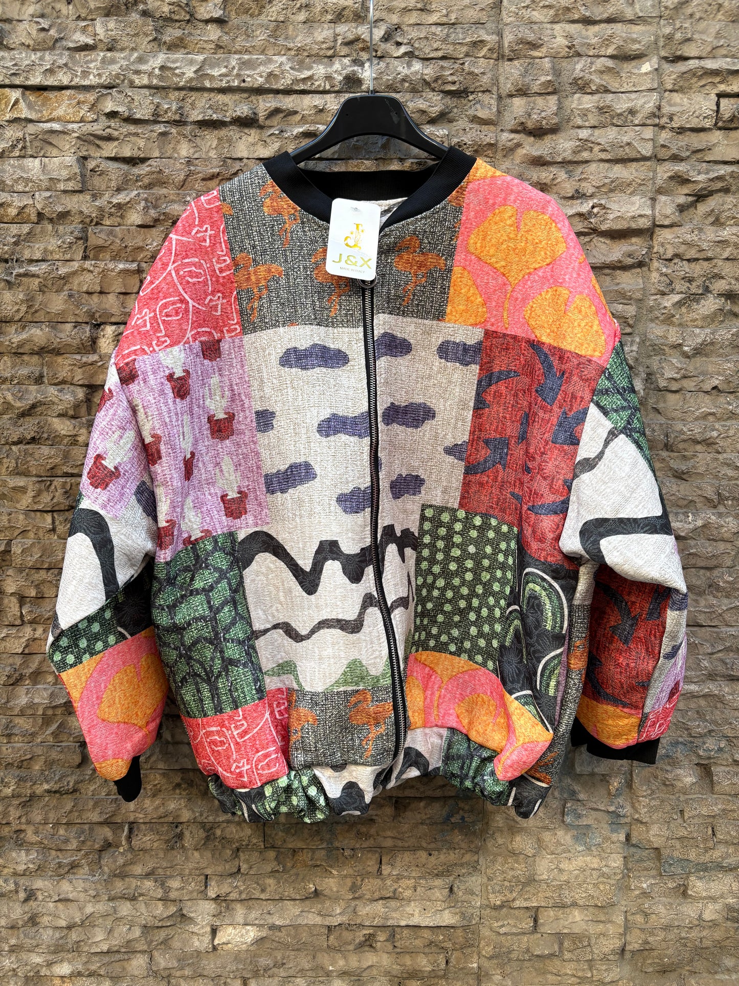 ZARA. Jacket with mottled gray wool. TS