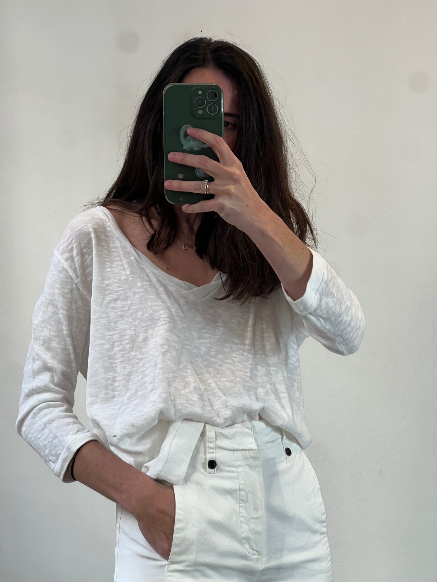 AMERICAN VINTAGE. Camiseta blanca manga larga