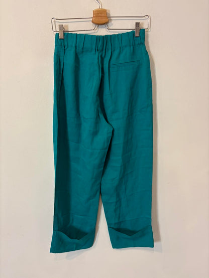 ZARA. Pantalón turquesa fluido