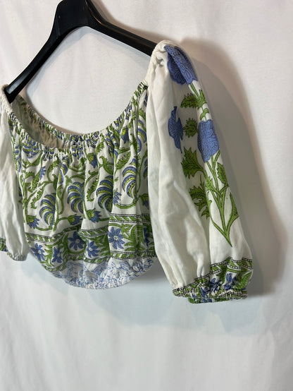 JULIET DUNN LONDON. Bermuda shorts and printed top total look. Size 2 (38)