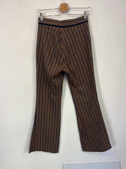SIMONA STUDIO. Brown striped trousers, size 36