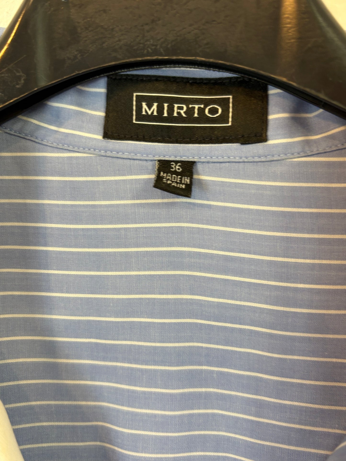 MIRTO. Striped midi shirt dress. Size 36