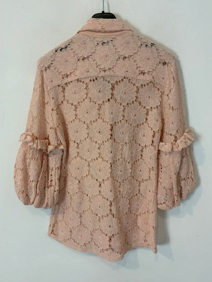 JEFF GALLANO PARIS. Blusa rosa textura