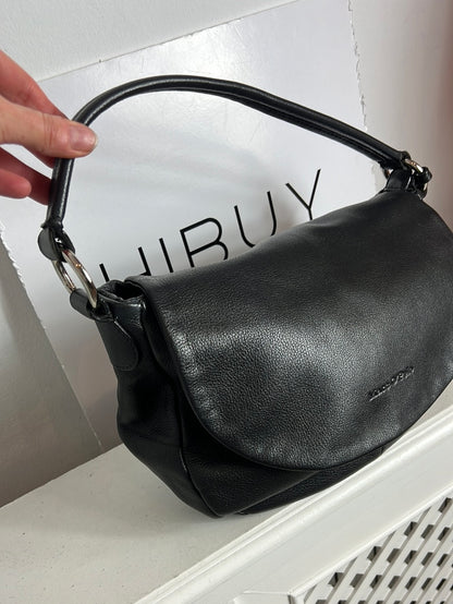 MARC O´POLO. Blue leather bag with short handles