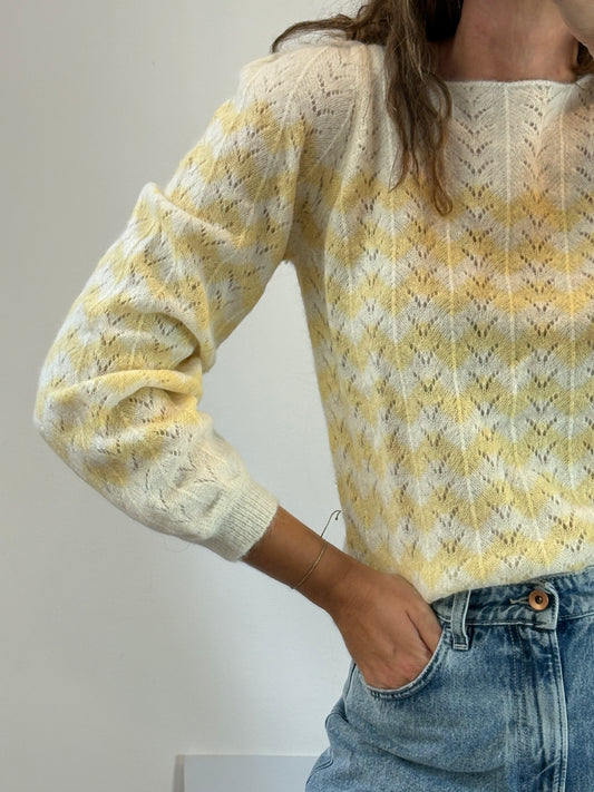 SÉZANE. Jersey bicolor alpaca