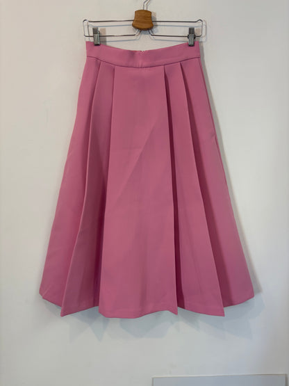 ZARA. Falda midi tablas con bolsillos