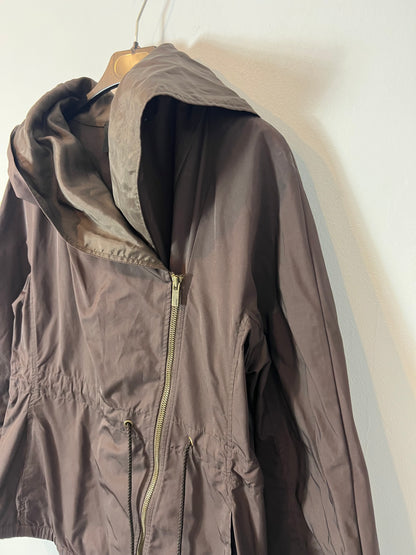 BCBG MAXMARA. Parka marrón cortavientos. T S