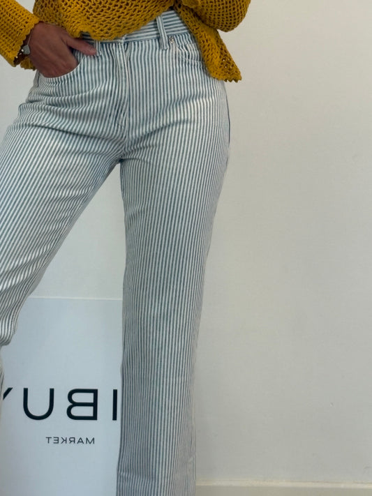 MANGO. Denim recto rayas. T 36