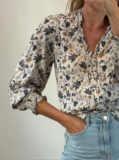 LLOYD´S. Blusa fluida estamapda