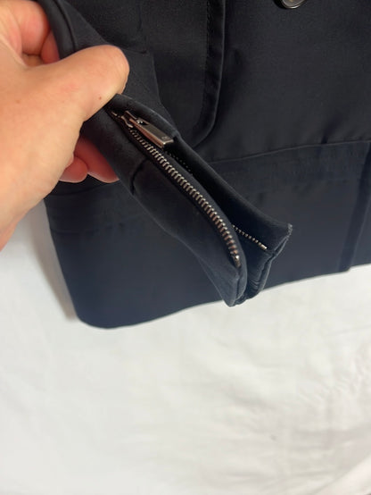 CAROLINA HERRERA. Abrigo cruzado azul oscuro T.m (s/m)