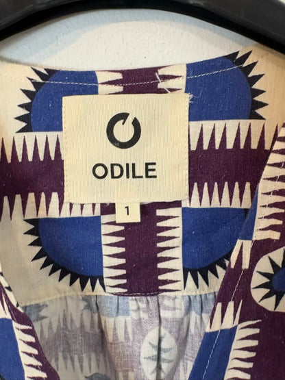ODILE. Blusa estampada cruzada