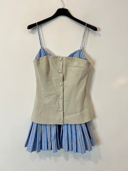 ZARA. Vestido corto corse beige