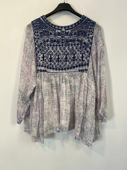 ANTIK BATIK. Blusa fluida bordada T.m