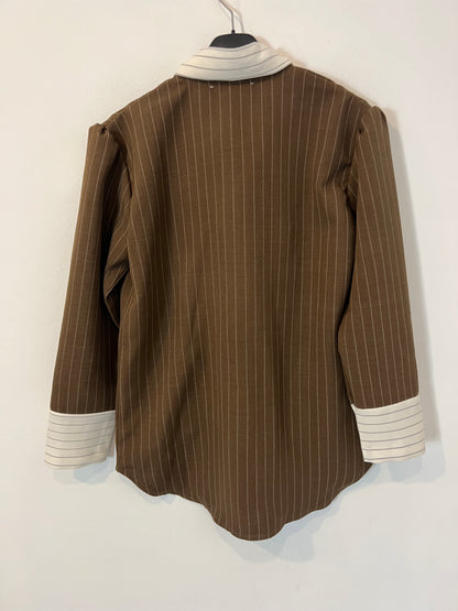 VANÓ. Brown striped blouse T.xs
