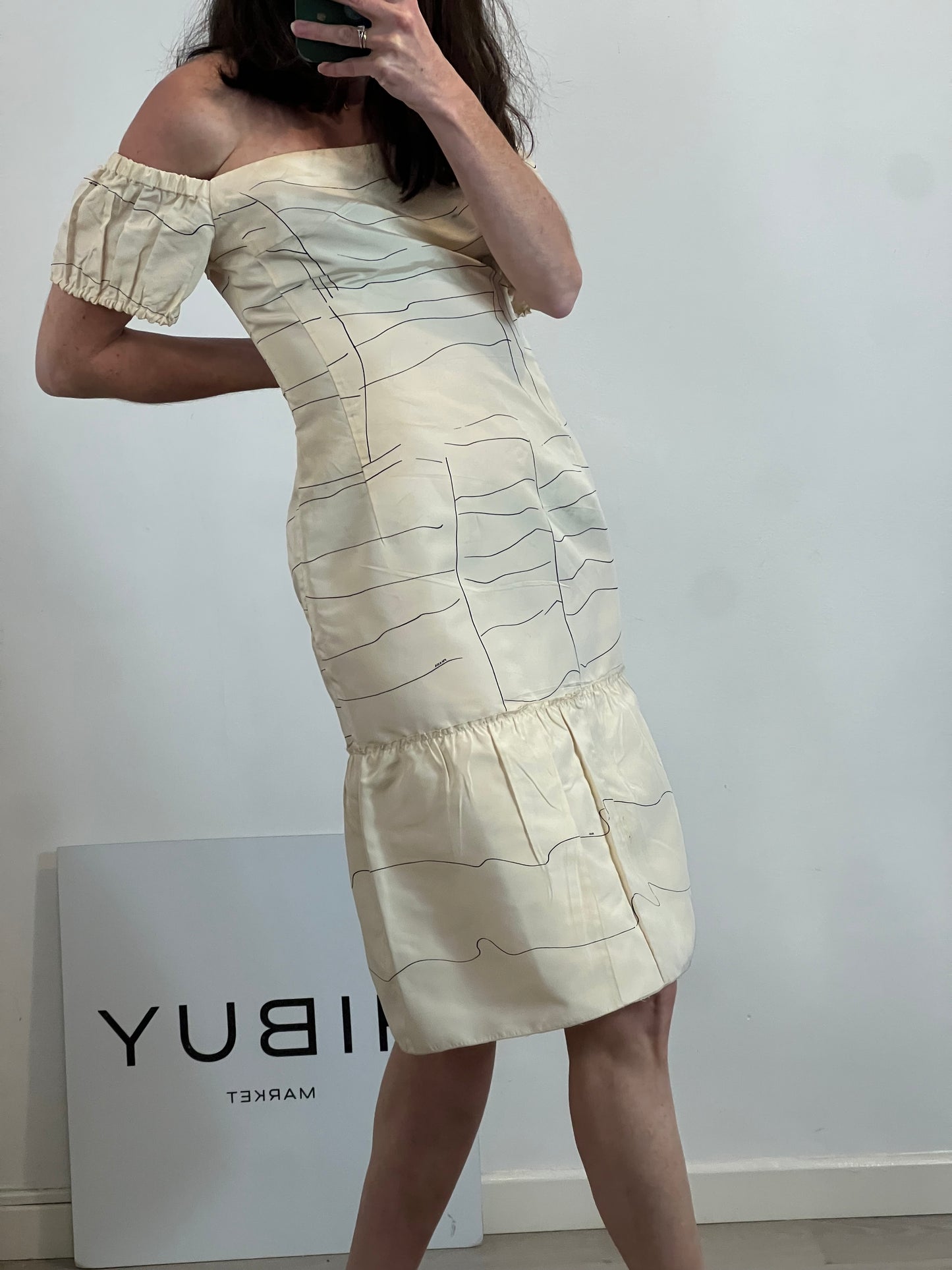 PRADA. Vestido seda vintage