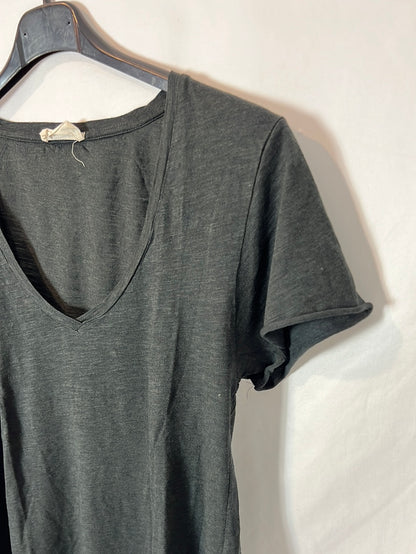 AMERICAN VINTAGE. Dark gray cotton T-shirt. TL