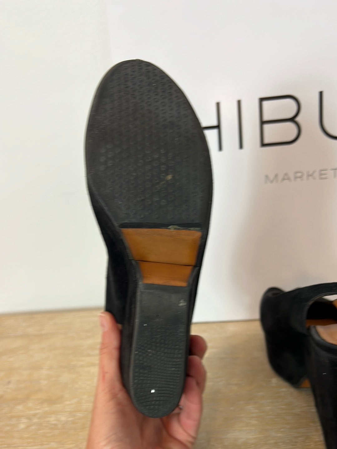 CLERGERIE. Sandalias plataforma negros T.39