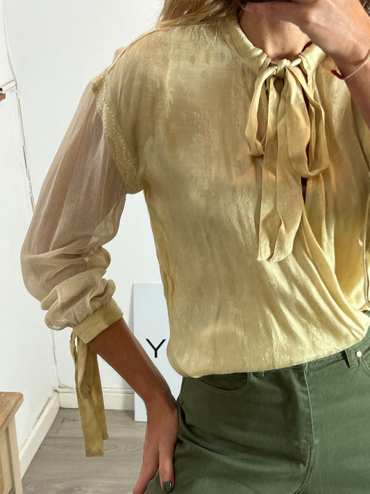 INTROPY. Pastel texture blouse T.38