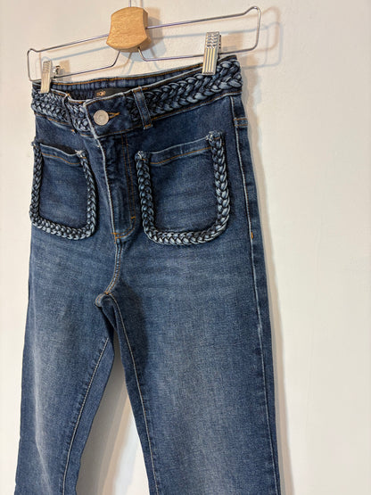 MAJE. Denim bolsillos ligeramente acampanado