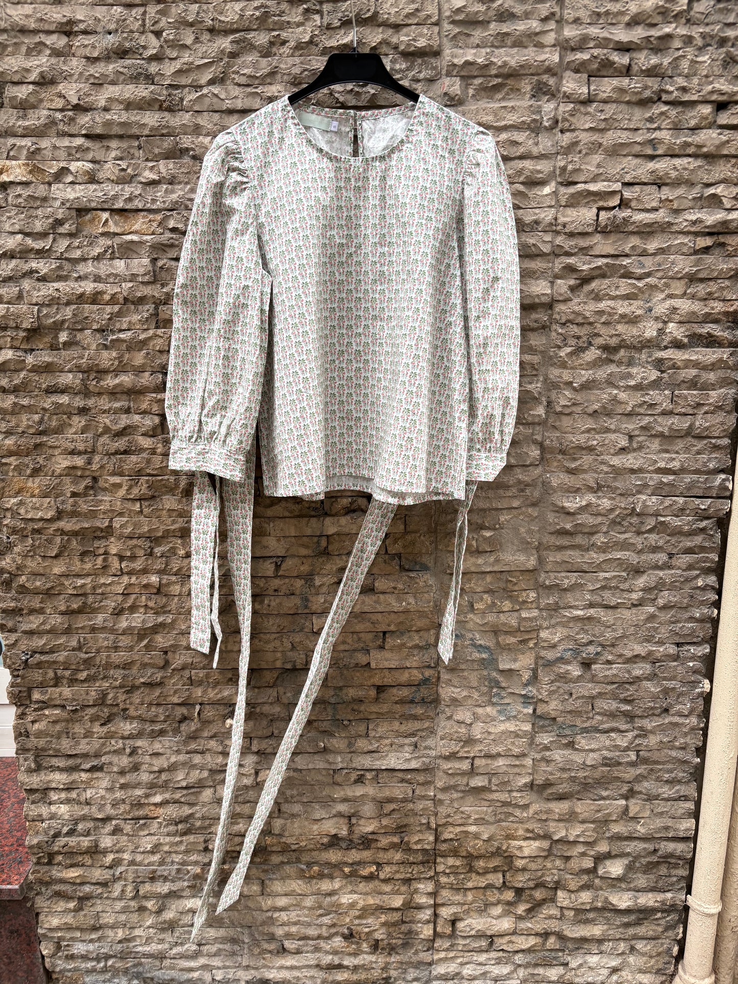 LITTLE OLIVE. Green liberty blouse. T.S.