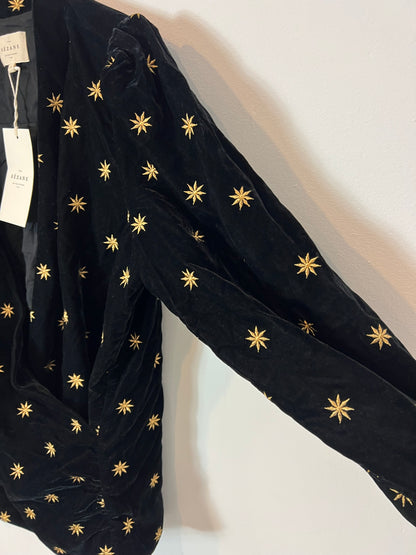 SÉZANE. Top negro terciopelo estrellas. T 40