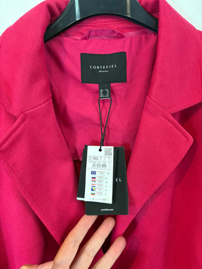 ZARA. Long pink ribbed poncho Tm