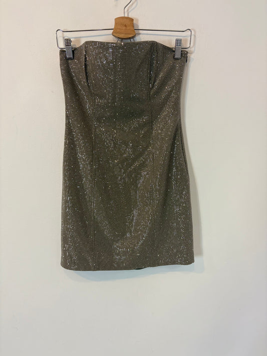 ZARA. Vestido corto palabra de honor