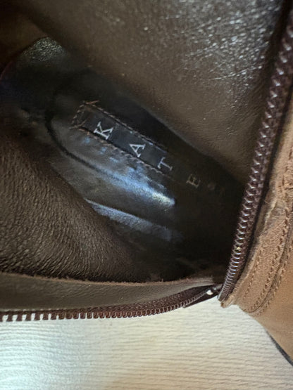 KATE. Botas altas marrón  piel. T 40