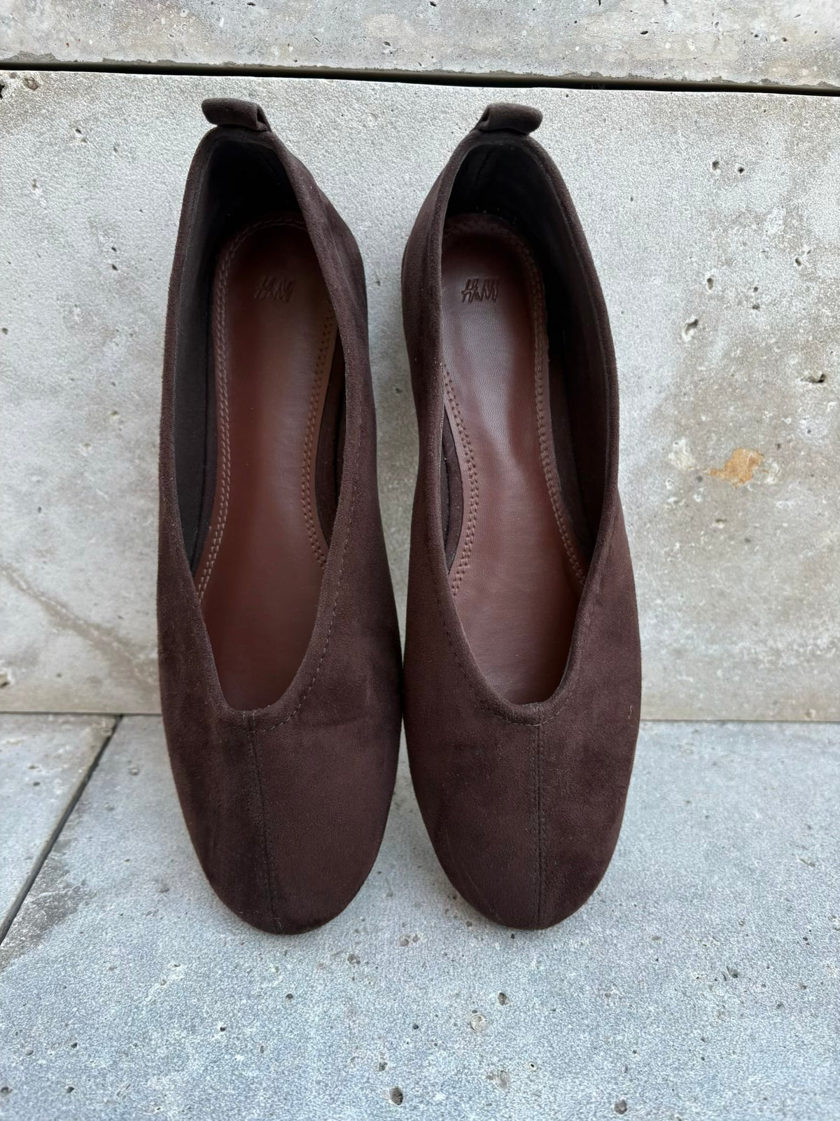 H&M. Bailarina marrón chocolate. T 39