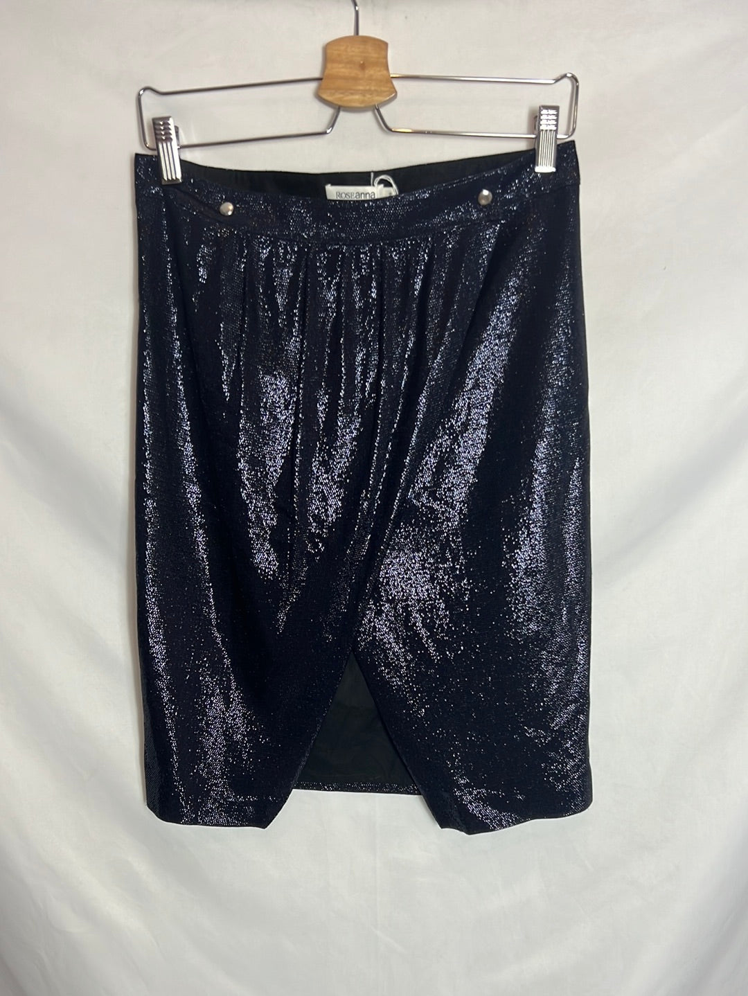 ROSEANNA. Shiny textured wrap skirt. Size 36