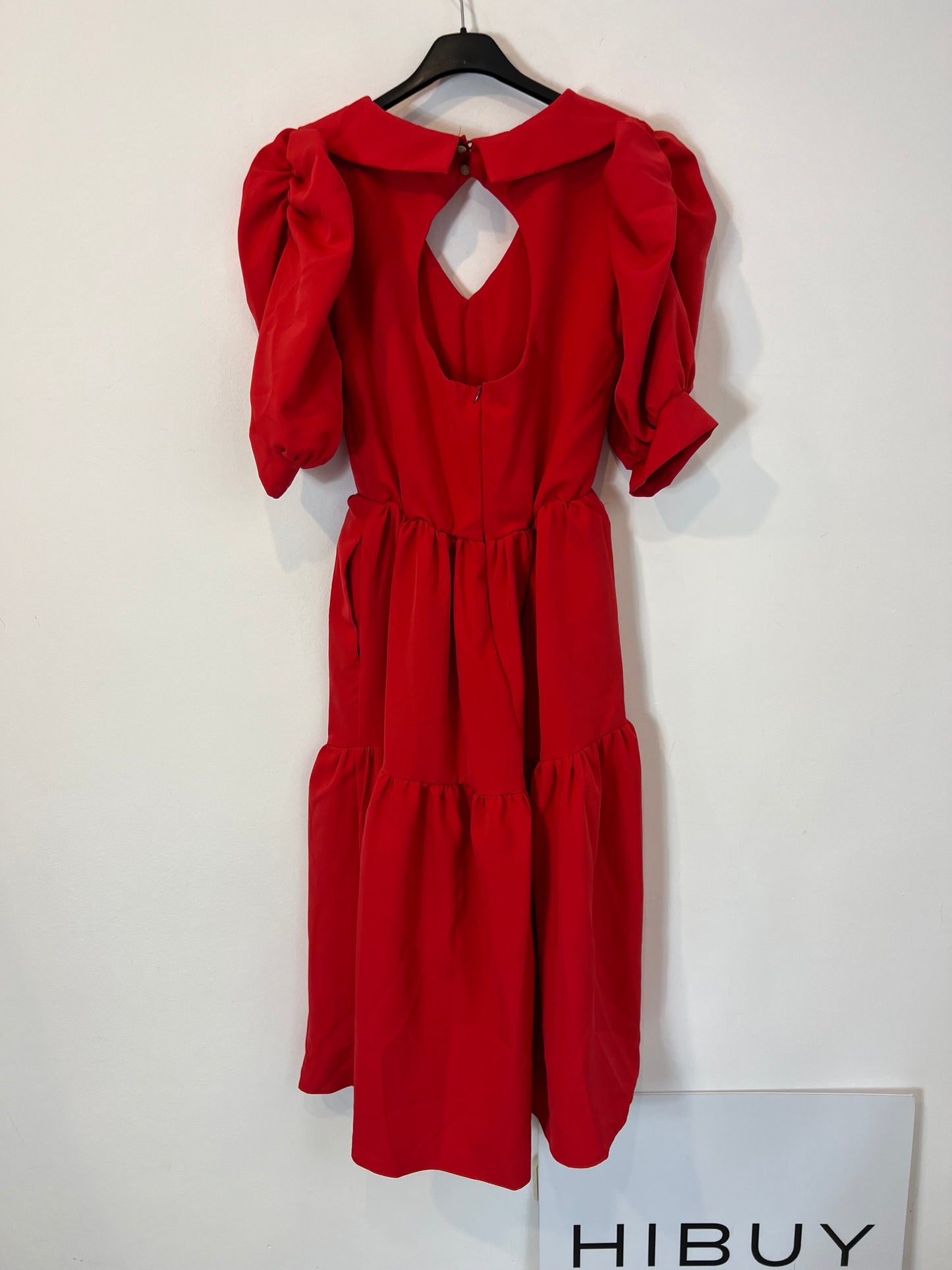 NECKIES. Vestido rojo volantes detalle espalda T.u(m)