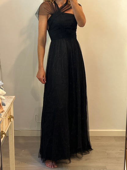 MIGUEL DE LUNA. Long black dress