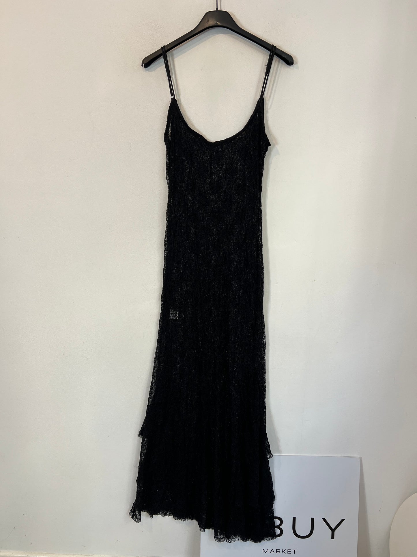ZARA. Vestido negro encaje