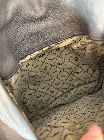 ZADIG&VOLTAIRE. Bolso gris piel doble asa