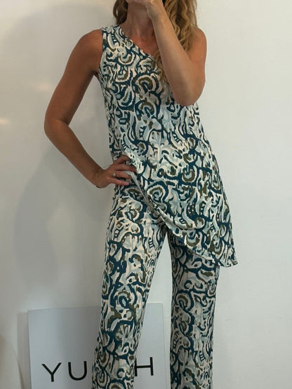 MUSCARI. Conjunto punto elástico estampado