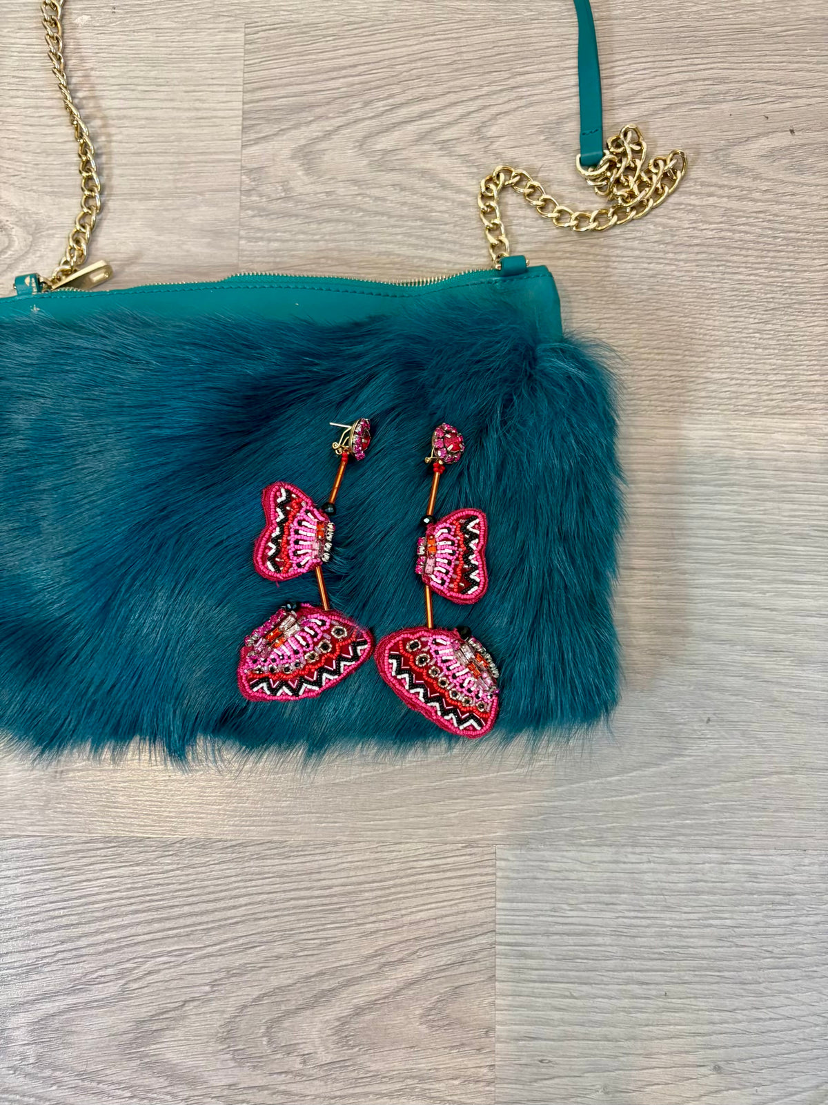 Pendientes maxi mariposa abalorios