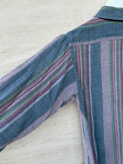 MASSCOB. Blusa lino rayas