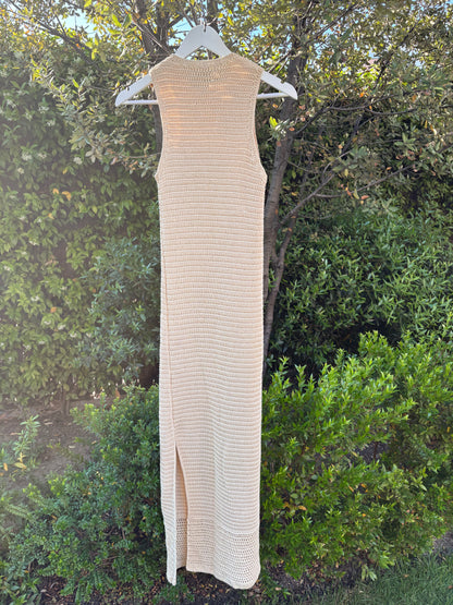 MASSIMO DUTTI. Vestido largo croché