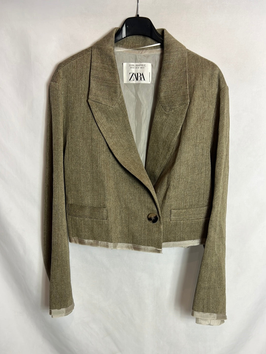 ZARA. Total look verde jaspeado. T XS