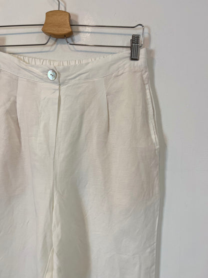 OYSHO. Pantalón lino blanco  T.s