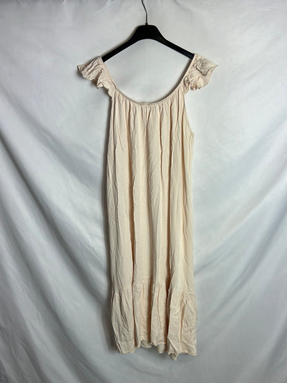 OTRAS. Vestido midi beige claro TU(s)