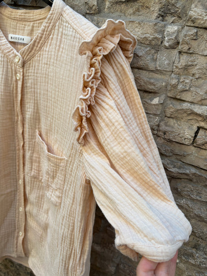 MASSCOB. Blusa manga farol tono pastel