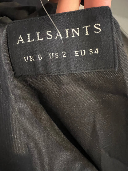 ALLSAINTS. Blazer negra fluida T.34