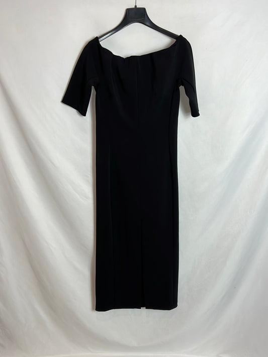 OTRAS. Vestido negro cuello amplio T.u(s)