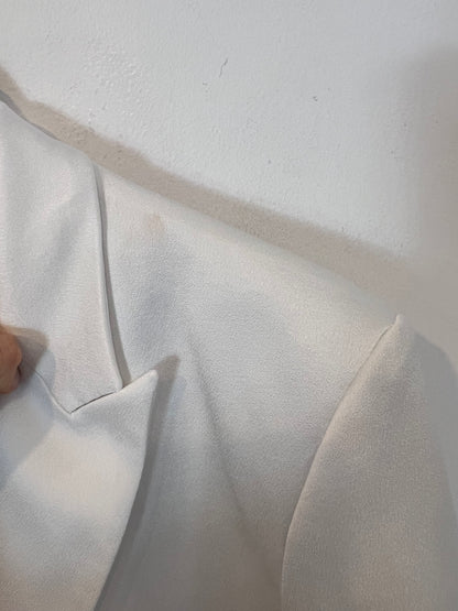 BA&amp;SH. White satin blazer T.2(m)