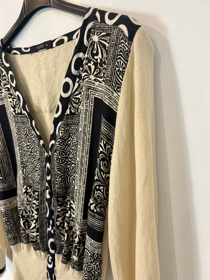 ETRO. Conjunto top y chaqueta algodón y seda. T M